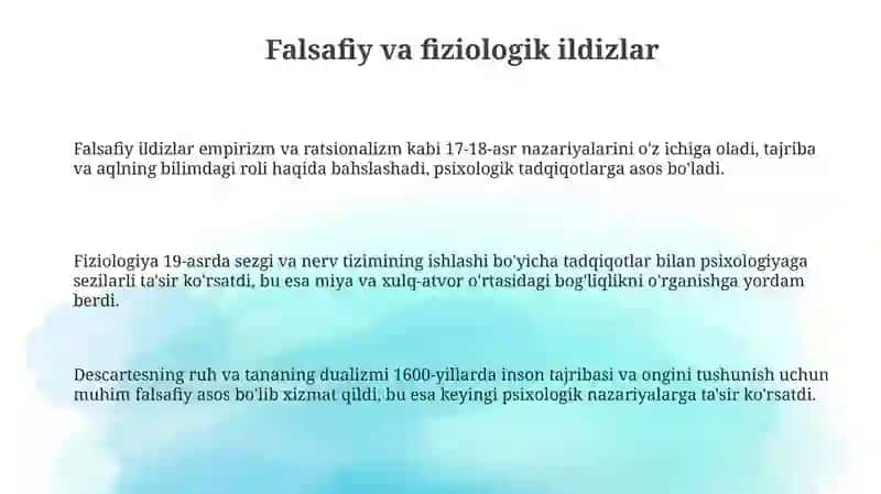 Psixologiyaning mustaqil fan sifatida shakllanishi 3