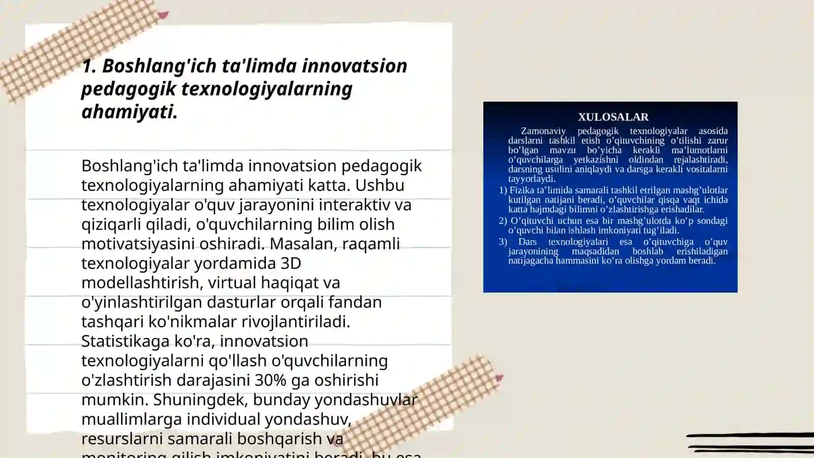 Boshlang'ich ta'limda innovatsion pedagogik texnologiyalarning ahamiyati 3