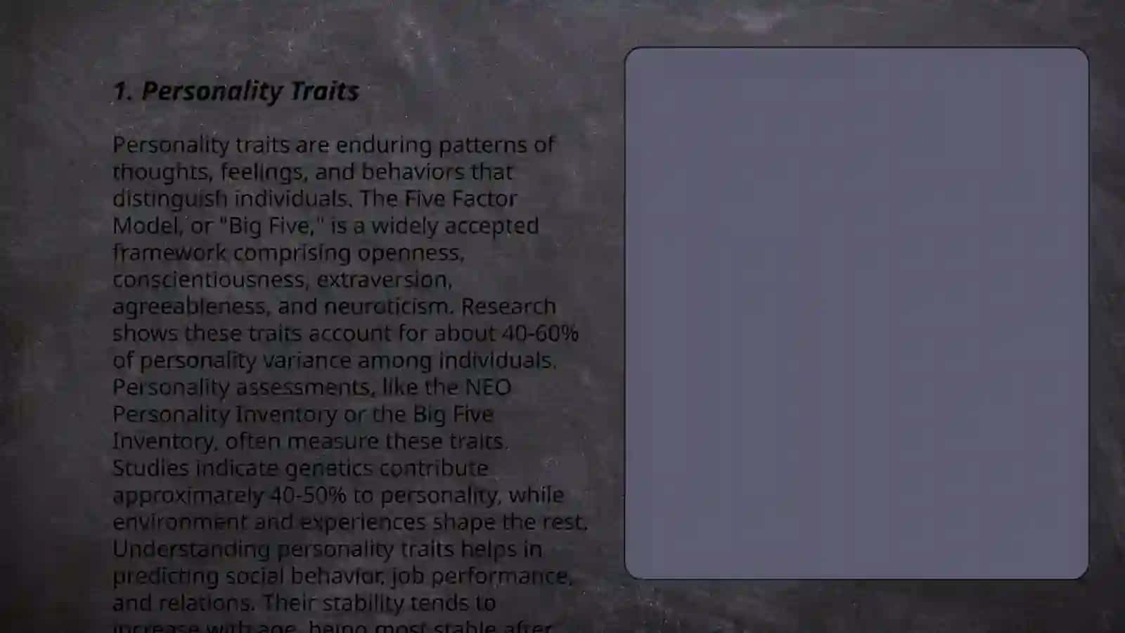 Personality Traits 3
