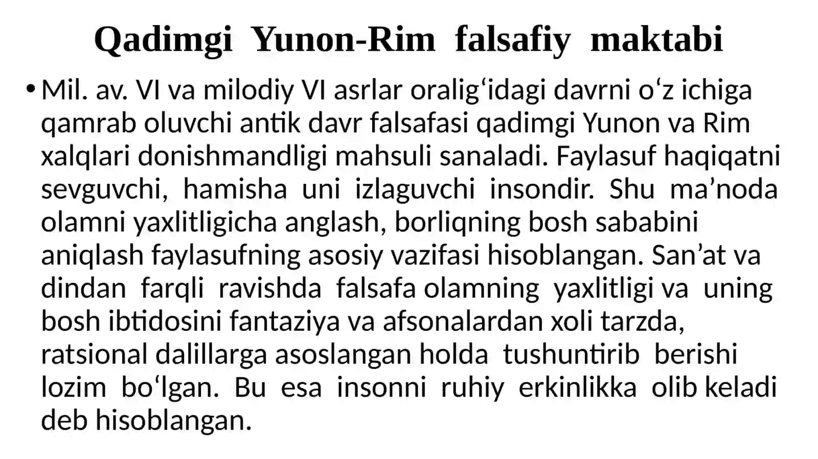 Falsafiy tafakkur taraqqiyoti bosqichlari: G‘arb falsafasi 3