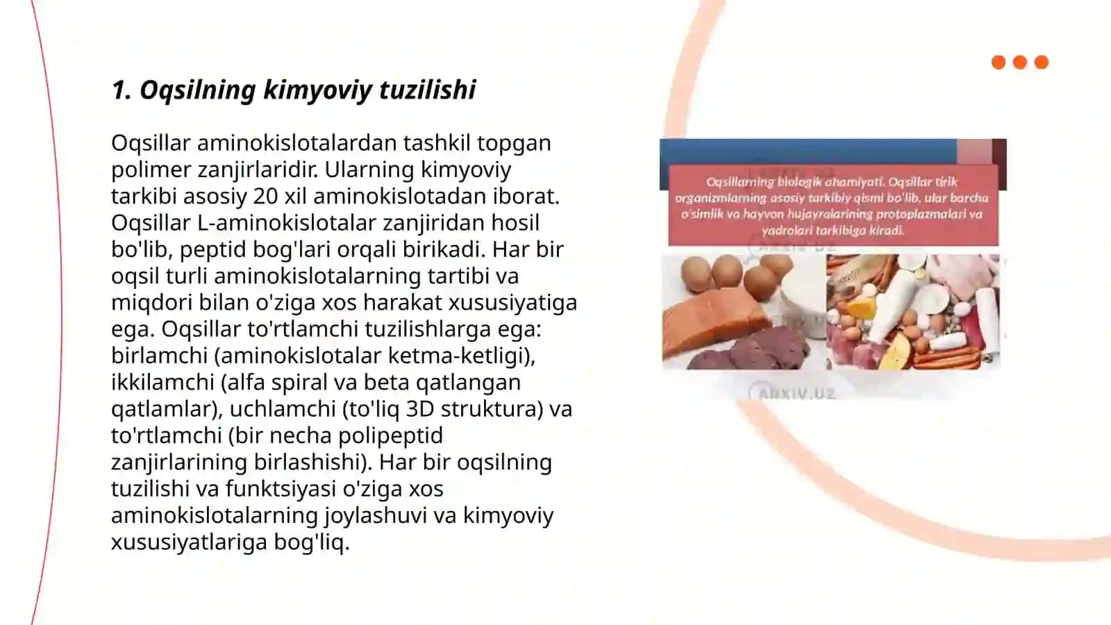 Oqsil va uning ko’rsatkichlari 3