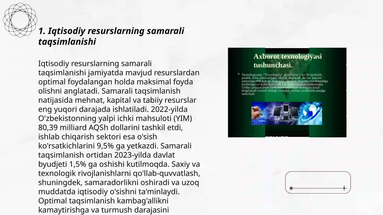 Iqtisodiy Resurslarning Samarali Taqsimlanishi 3