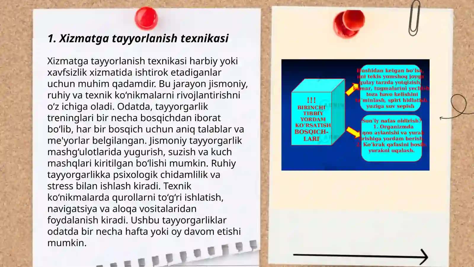 Xizmatga tayyorlanish texnikasi 3