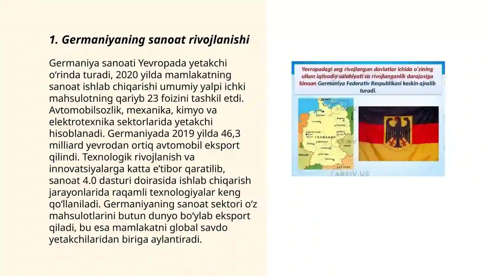 Germaniya va Janubiy Afrika Respublikasi Gvatemala davlatlarining iqtisodiy rivojlanish 3