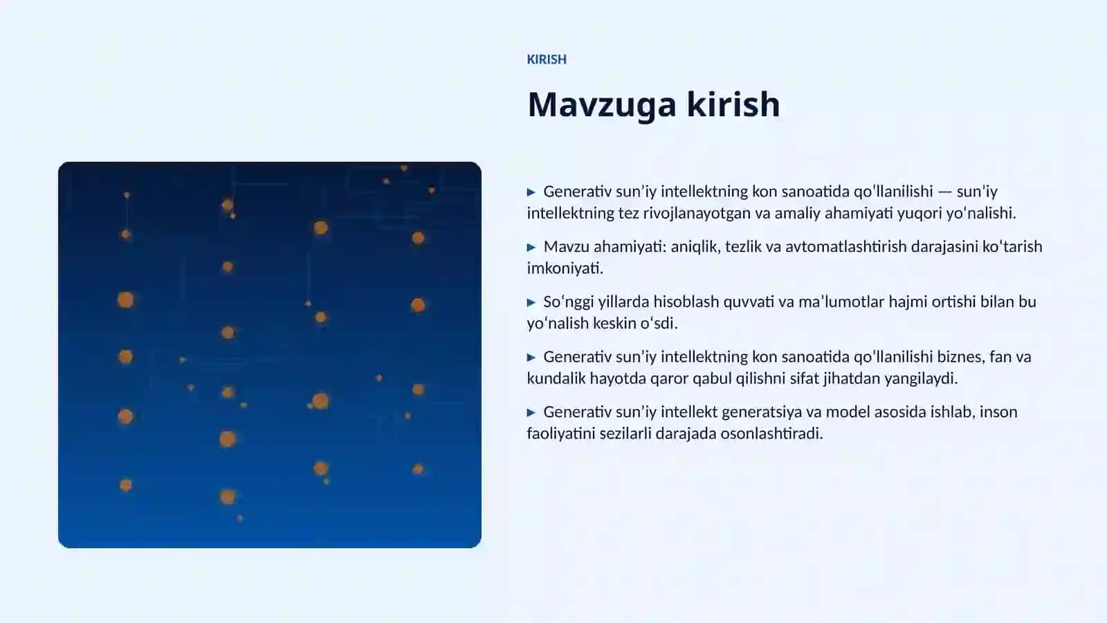 Generativ sunʼiy intellektning kon sanoatida qoʻllanilishi 3