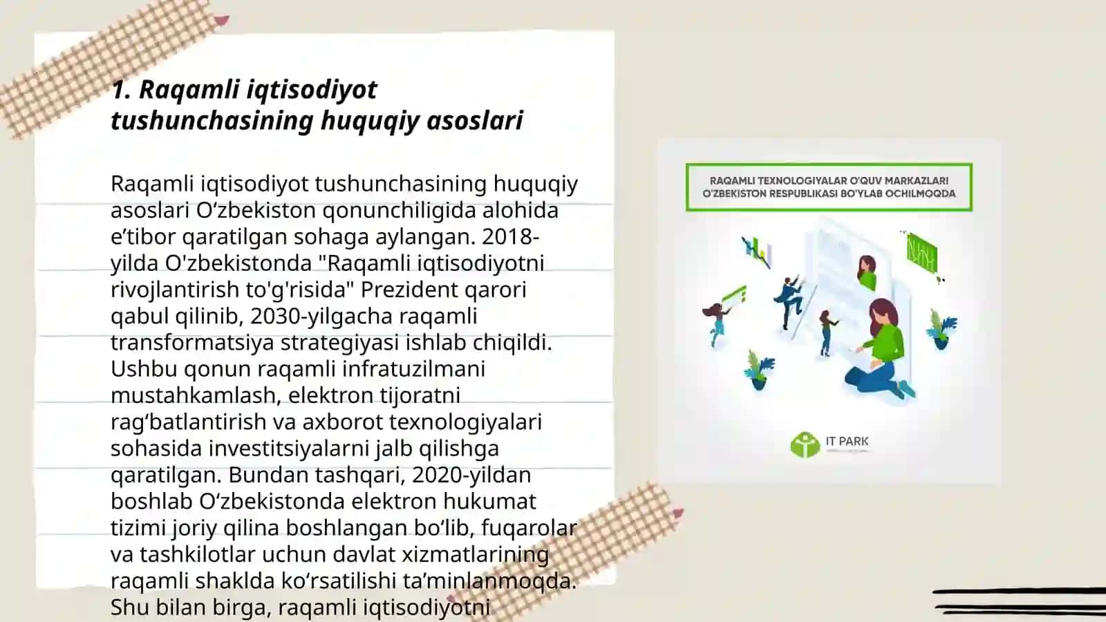 O‘zbekistonda raqamli iqtisodiyotning me’yoriy-huquqiy asoslari va uni takomillashtirish yo‘llari 3