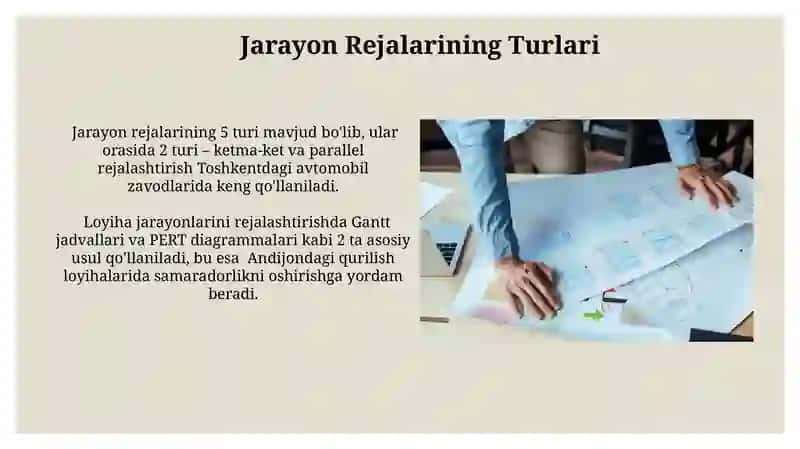 Jarayonlarni rejalashtirish va ularning turlari 3