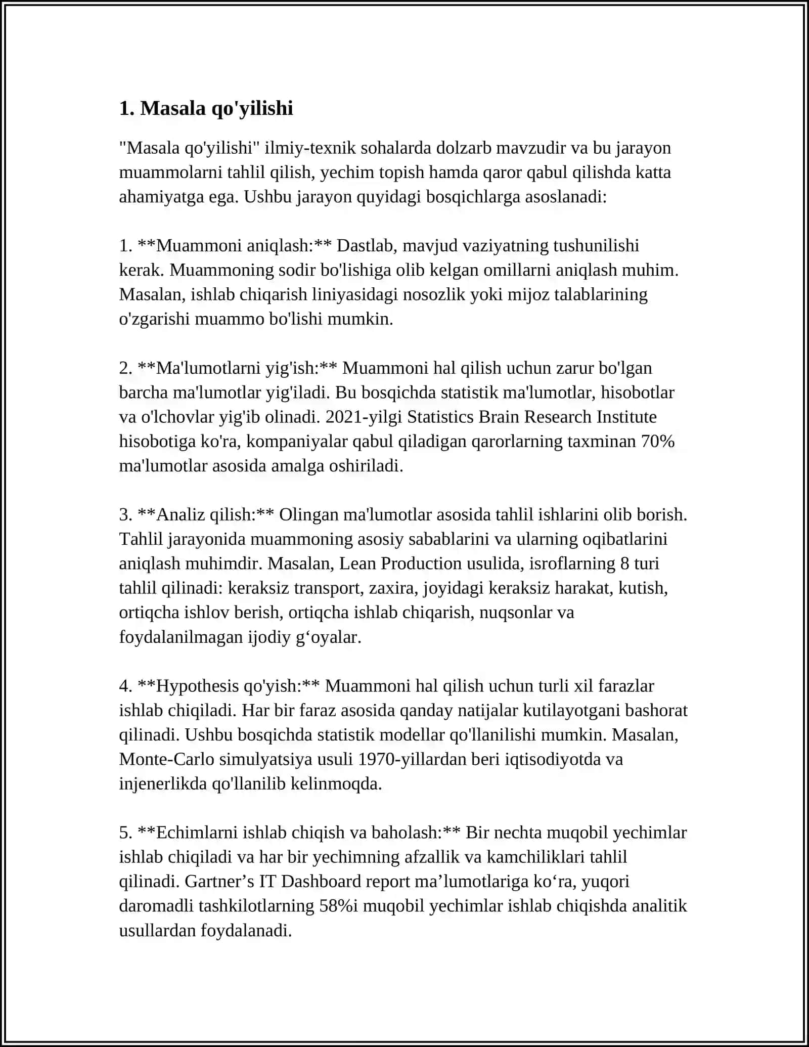 MASALARNING ALGORITMINI TUZISH VA SHU ALGARITM ASOSIDA C++ DASTURLASH TILIDA DARTURI TUZISH 3