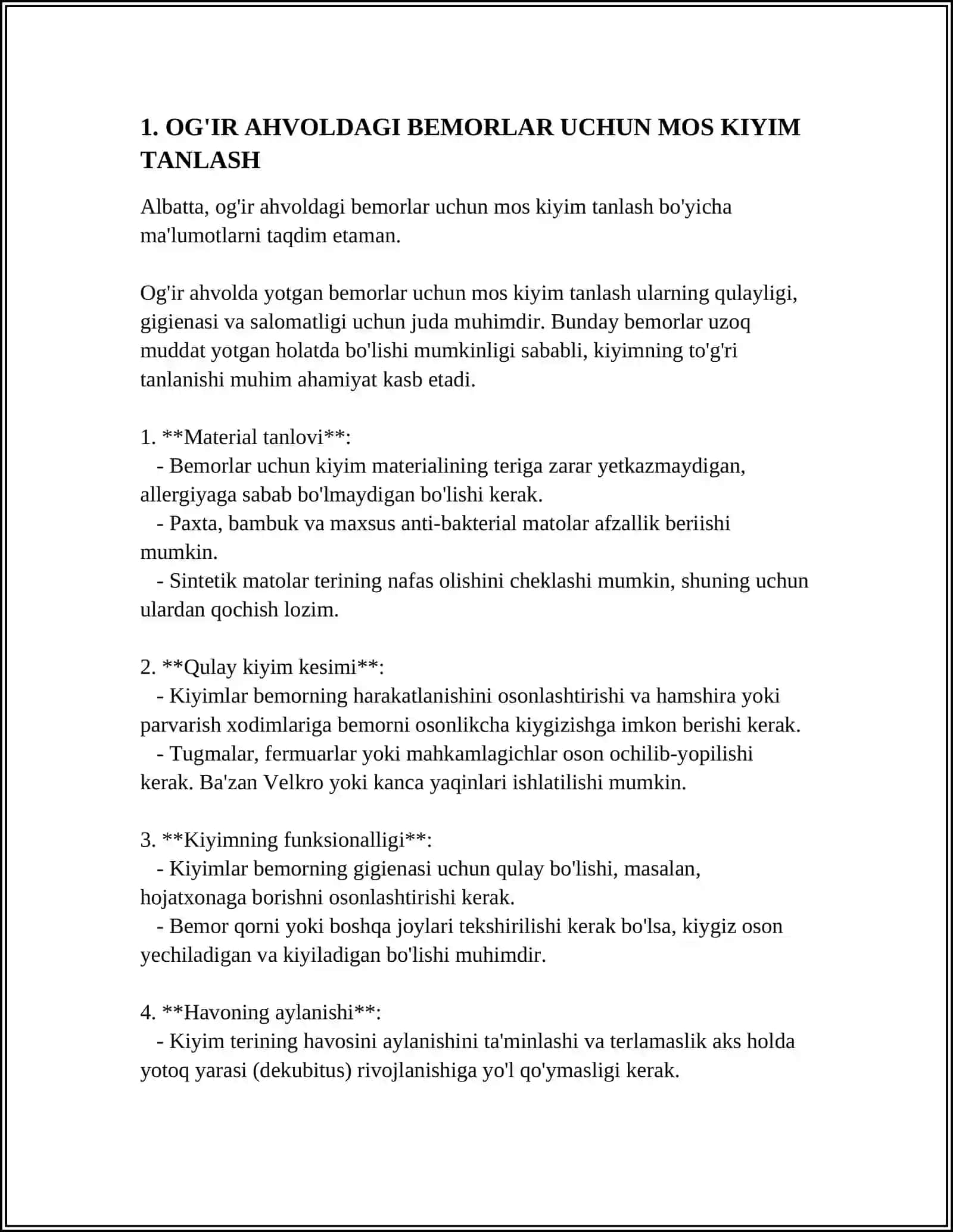OG'IR AHVOLDAGI BEMORLARNI KIYINTIRISH TEXNIKASI 3