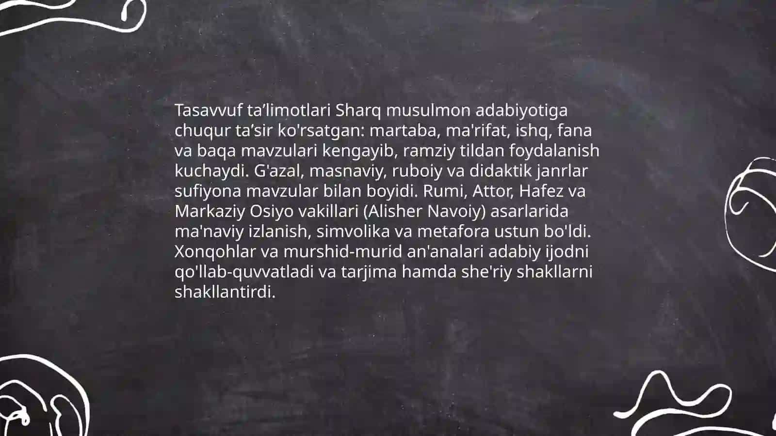 Tasavvuf taʼlimotlarining Sharq musulmon madaniyatiga taʼsiri 3