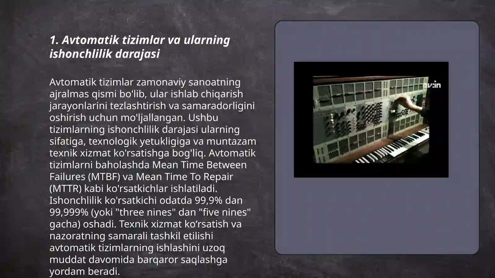Avtomatik tizimlarni ishonchliligi 3