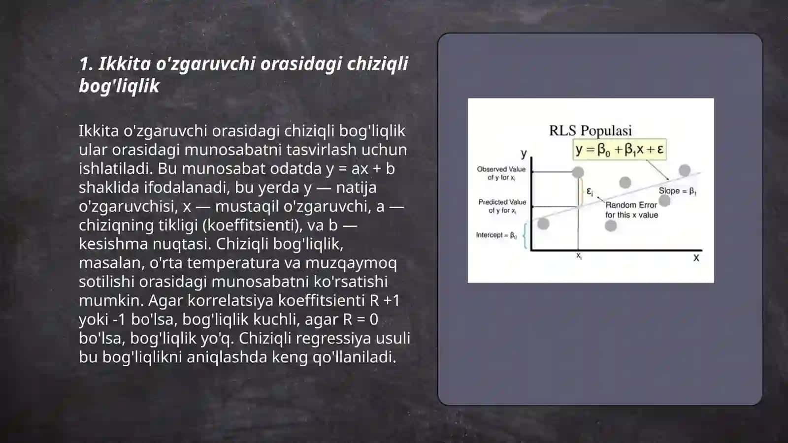 Ikki o'zgaruvchili regressiya tenglamasi 3