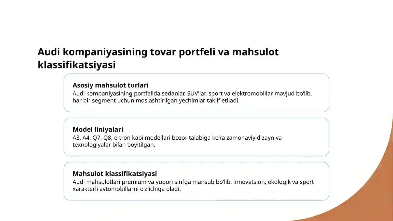 Audi kompaniyasining marketing strategiyasi 3