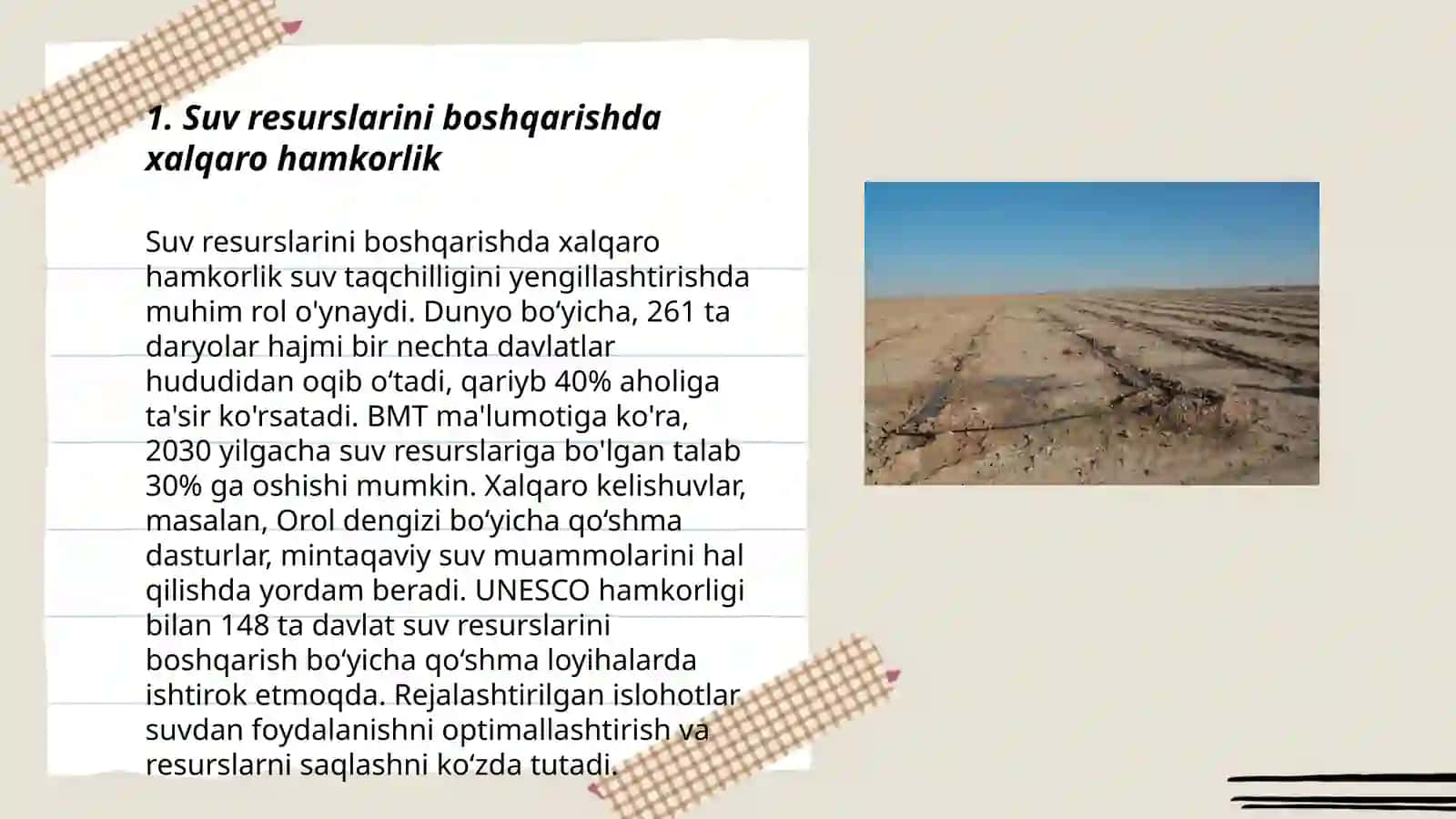 Suv resurslarini boshqarish sohasidagi xalqaro tajribalar 3