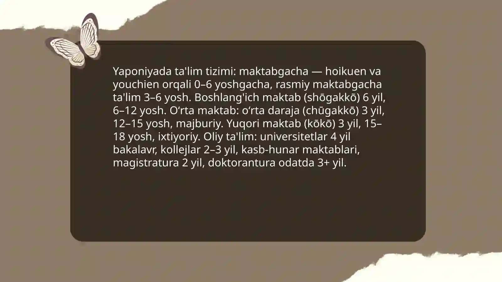 Yaponiyada ta'lim tizimi 3