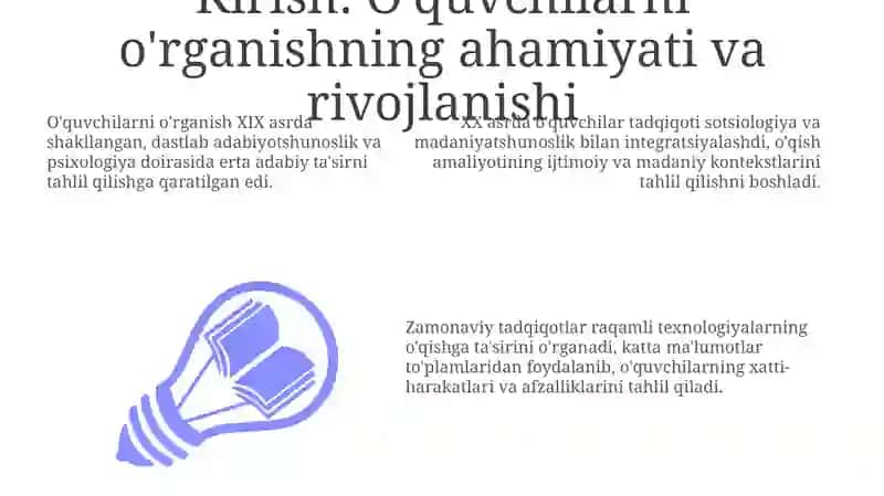O'quvchilarni o'rganish metodikasi 3