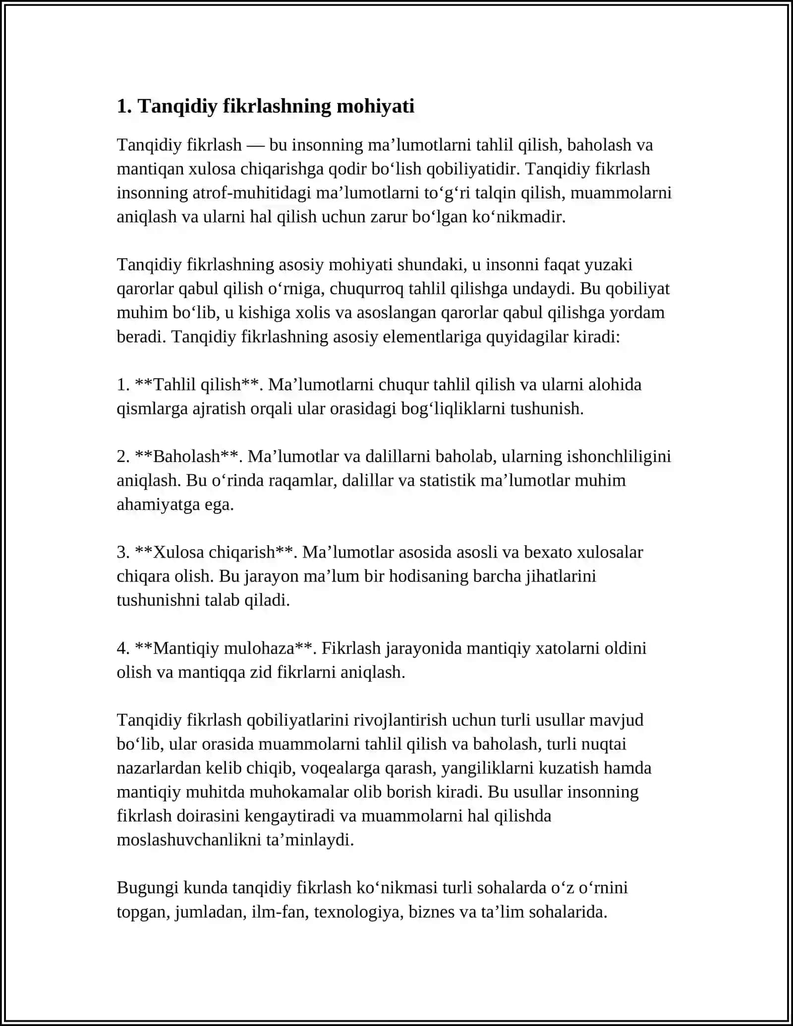 TADQIQOT KO'NIKMALARI VA TANQIDIY FIKRLASHDA SHAXS MUAMMOSI 3