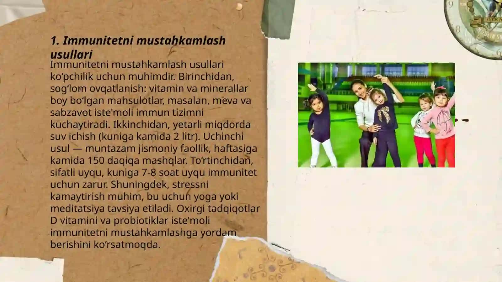 Immunitet. Sog'lom turmush tarzi. Uyqu 3