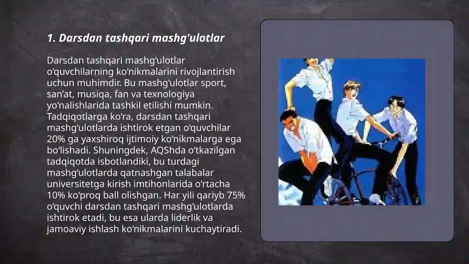 Darsdan tashqari mashg'ulotlar 3