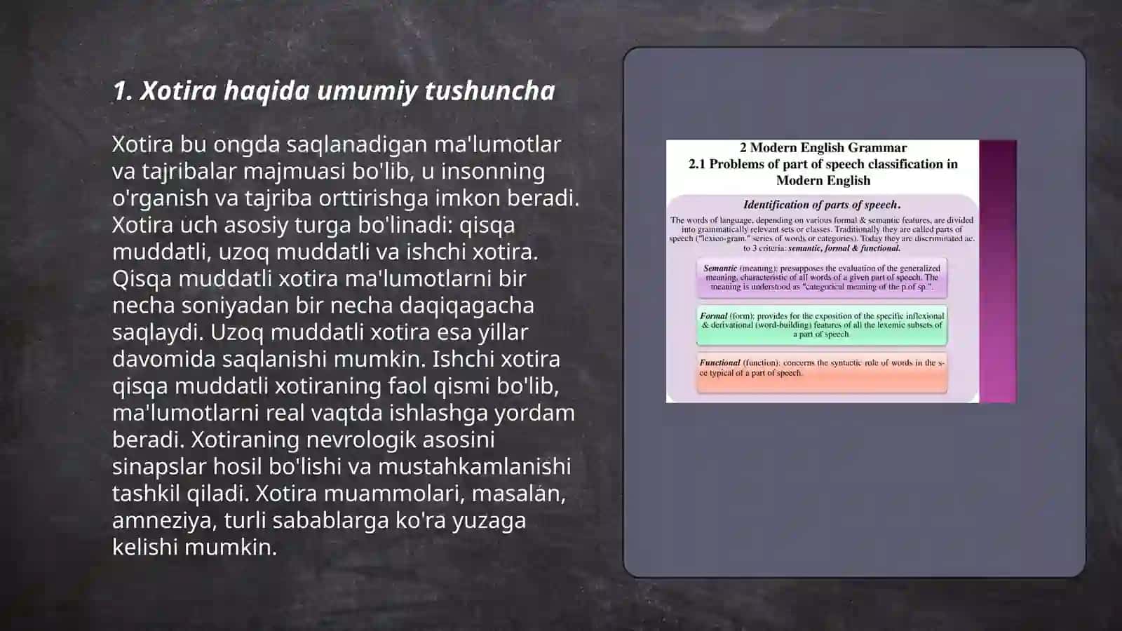 Psixologik xotira va xayol 3