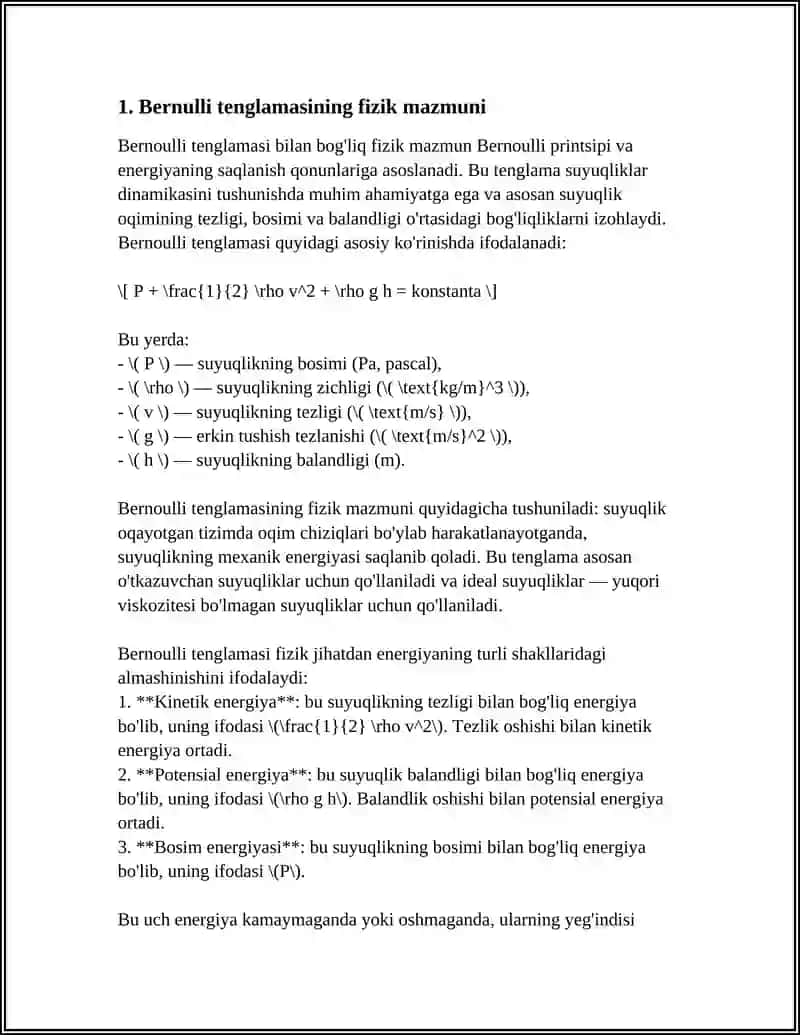 Bernulli Tenglamasi 3