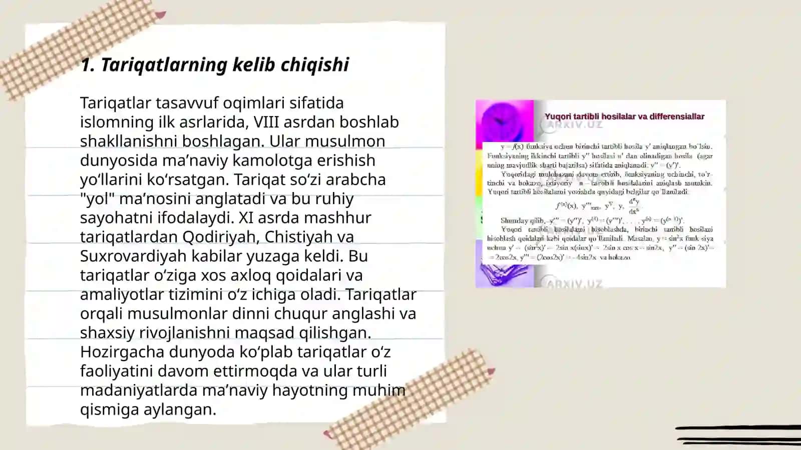 Tariqatlar va ularning oziga xos sxususiyatlari 3