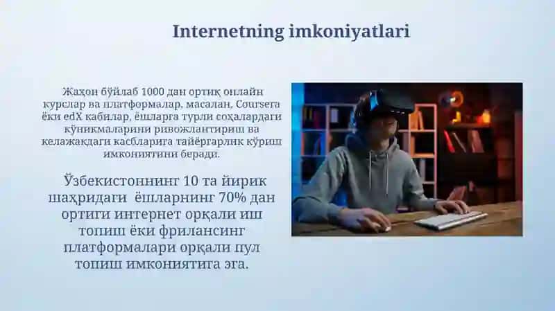 Internet imkoniyatlari va xatarlari. Yoshlar va vertual dunyo 3