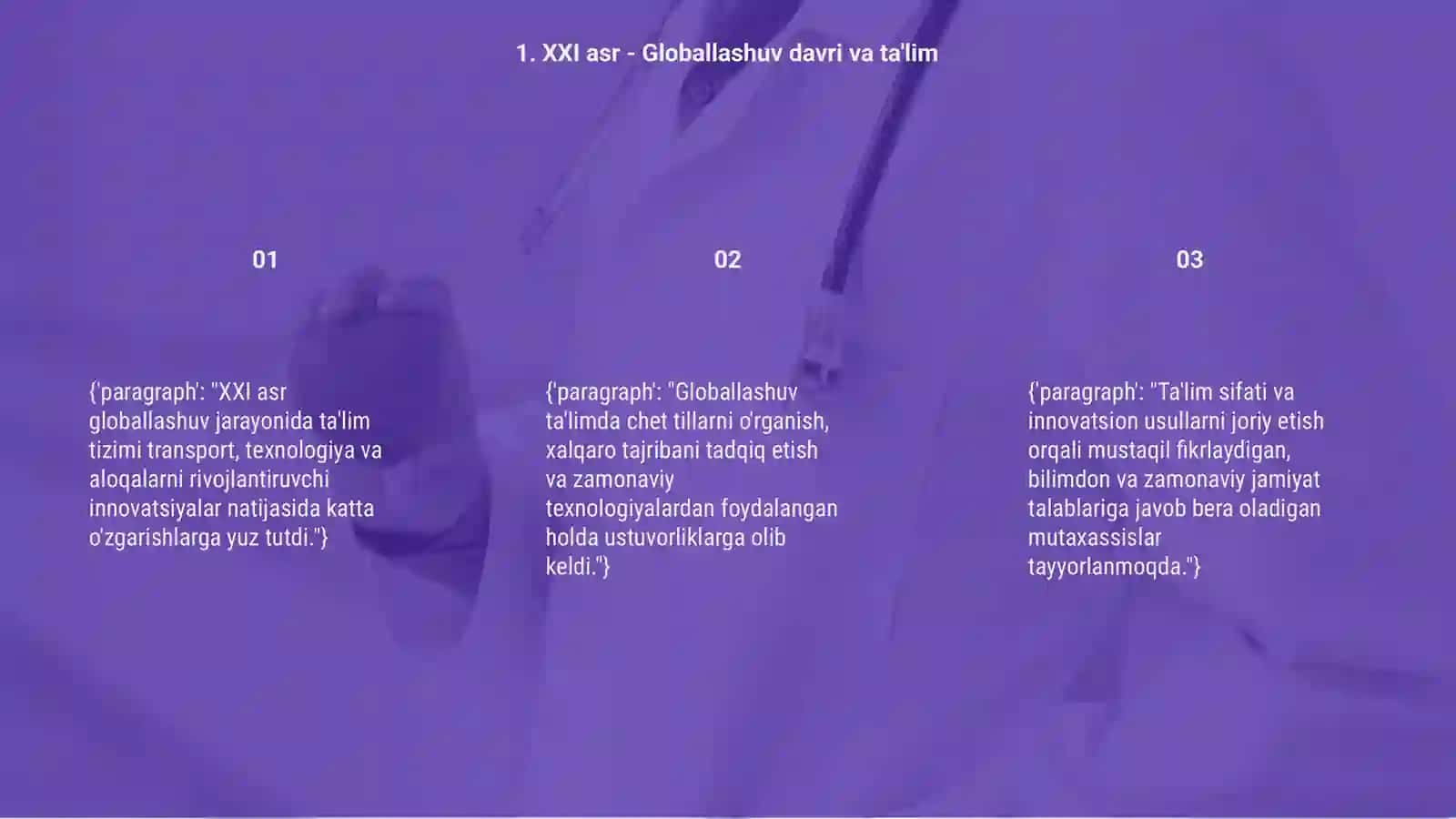 XXI - globallashuv asrida ta'lim sohasida amalga oshirilgan ilg'or innovatsiya 3