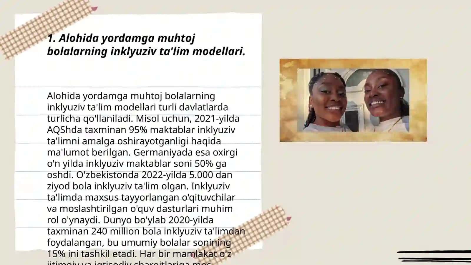 Inklyuziya modellarini tanlash 3