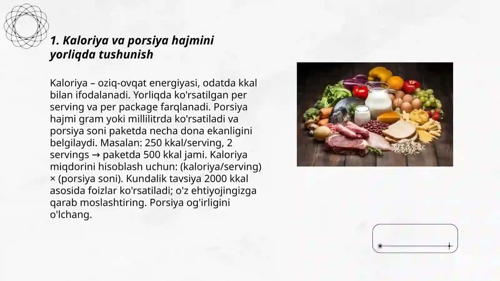Oziq-ovqat mahsulotlarning tarkibi, foydali va zararli xususiyatlarini yorliqlari orqali o'rganish 3