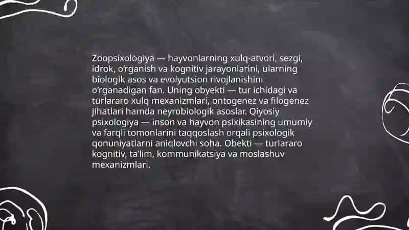 Zoopsixologiya va qiyosiypsixologiya kirish 3