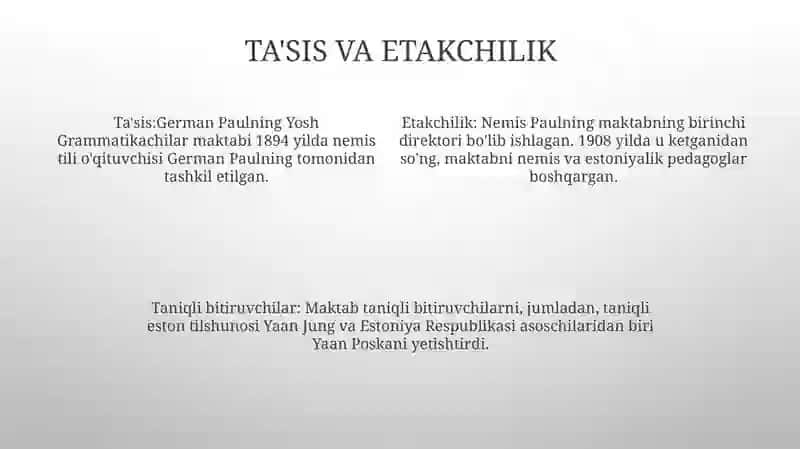 German Paulning Yosh Grammatikachilar Maktabi 3