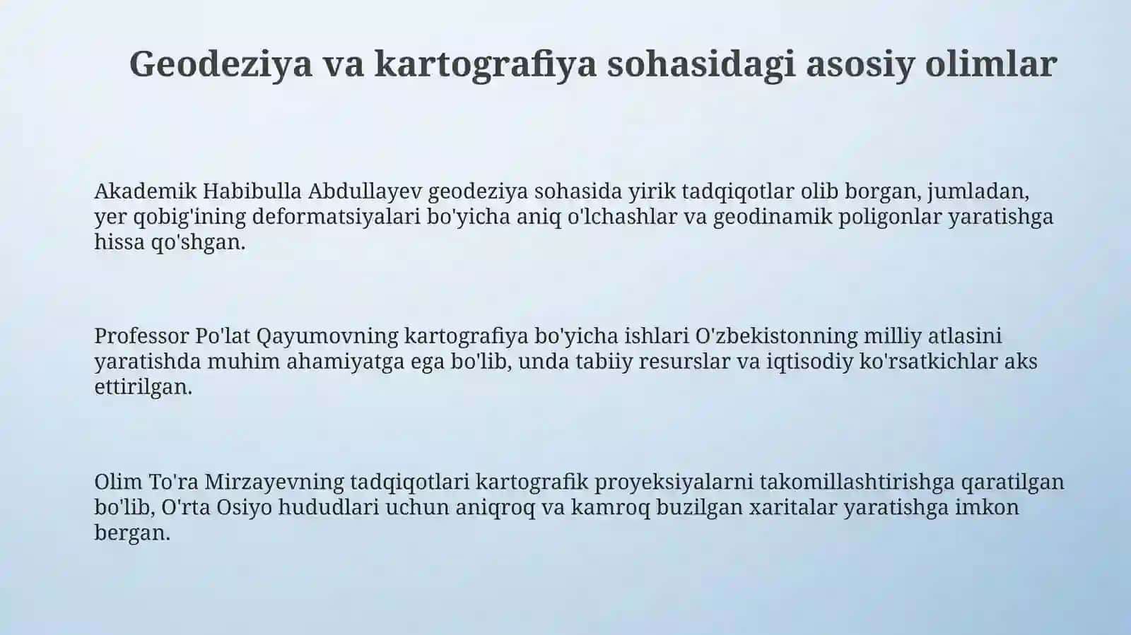 Oʻrta Osiyo olimlarining kartografik tadqiqotlari 3