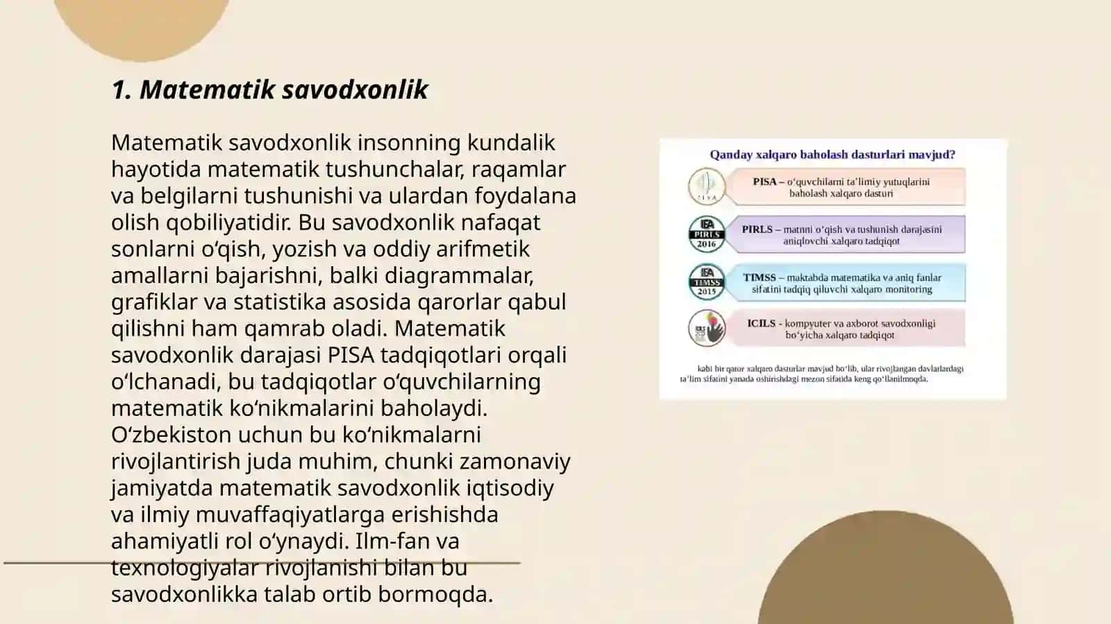 Matematik savodxonlik 3