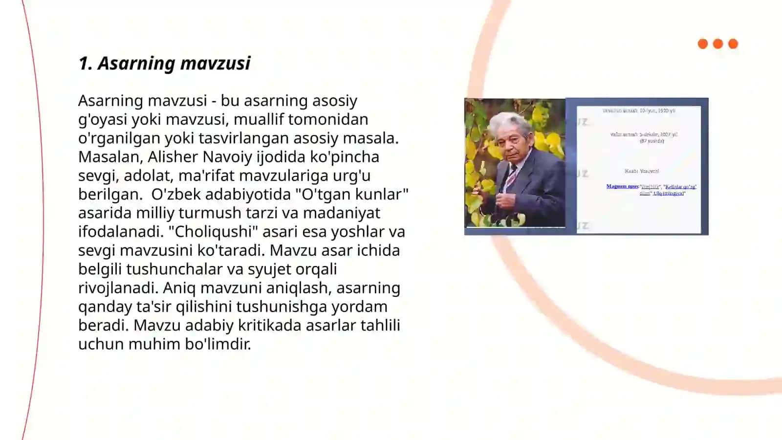 " Qo'rqma" asari haqida 3