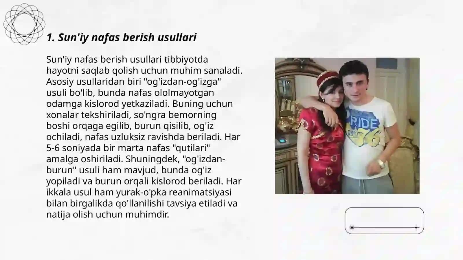 Sun'iy nafas berish va yurakni massaj qilish (birinchi yordam bering) usullarini òrganish 3