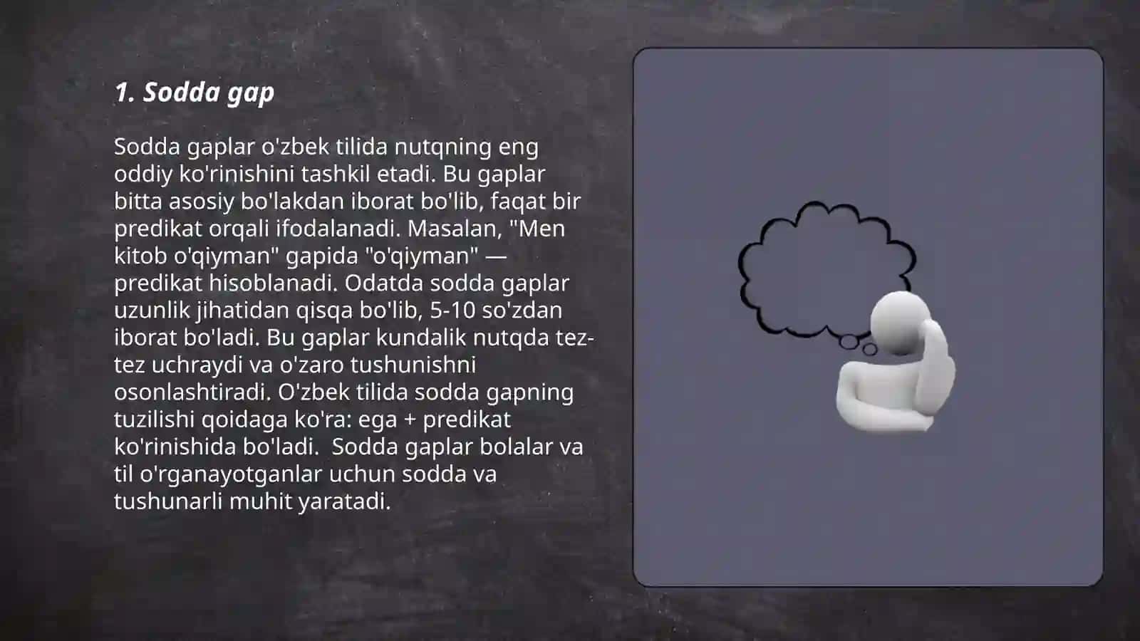 Sodda gaplar 3