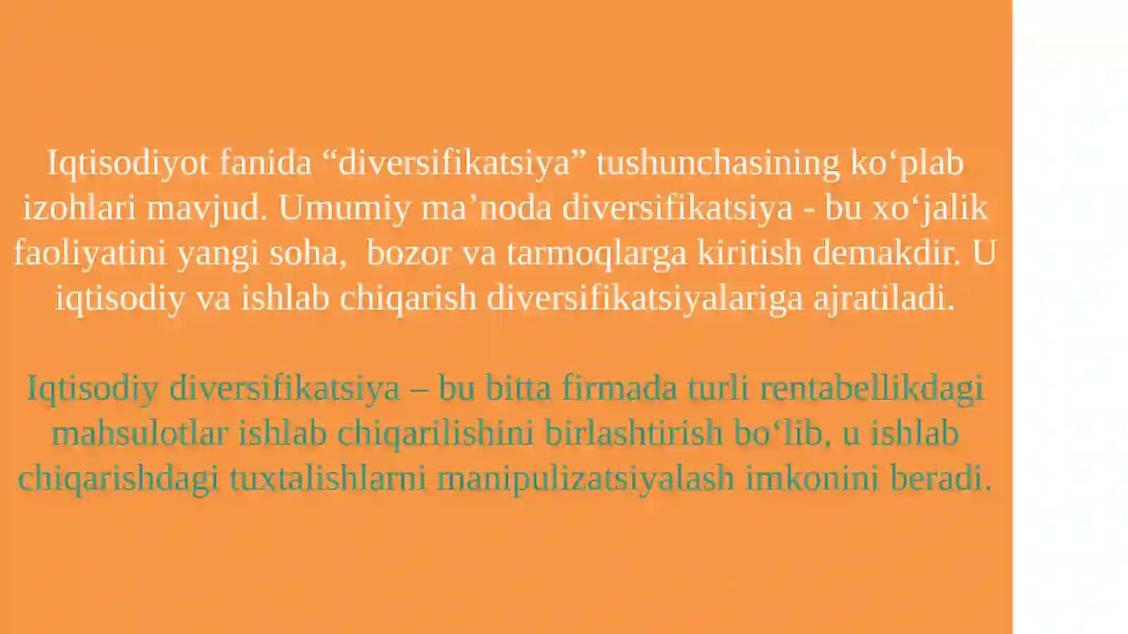 Diversifikatsiyaning mohiyati va uning turkumlanishi 3