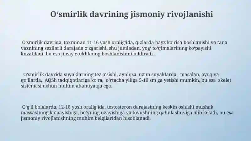 Yoshlik, Yetuklik Davri Psixologiyasi 3