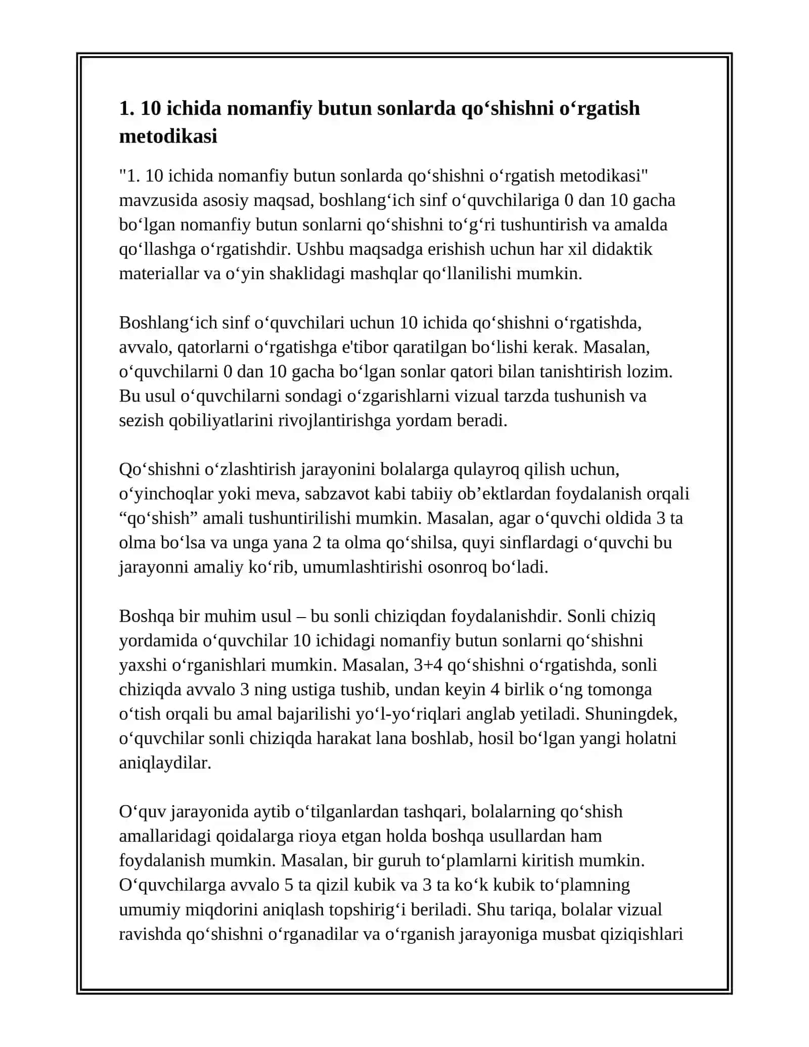 NOMANFIY BUTUN SONLAR USTIDA ARIFMETIK AMALLARNI O‘RGATISH METODIKASI 3