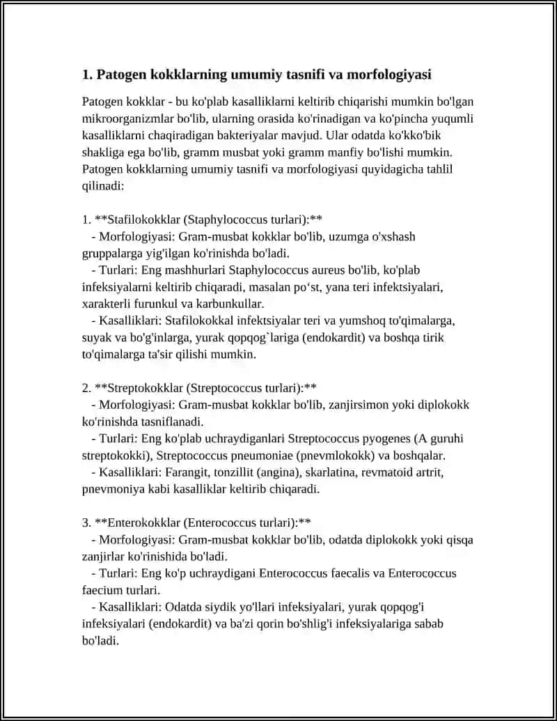 PATOGEN KOKKLAR VA ULARNI KELTIRIB CHIQARADIGAN KASALLIKLARI 3