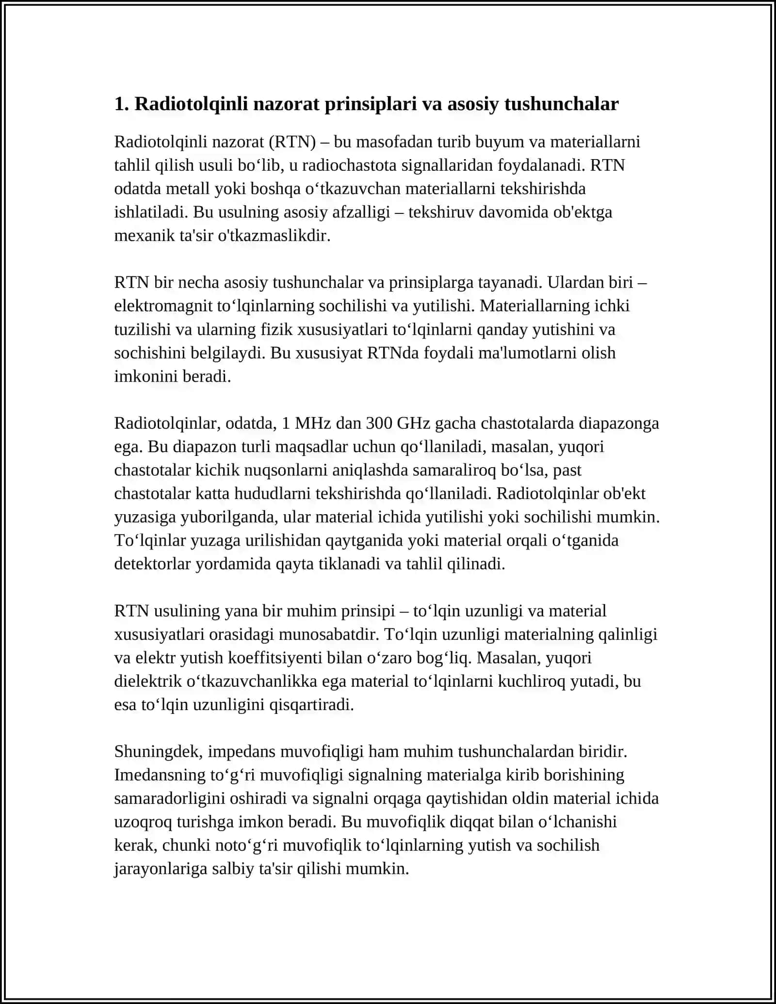 Radiotolqinli nazorat yordamida defektoskoplash 3
