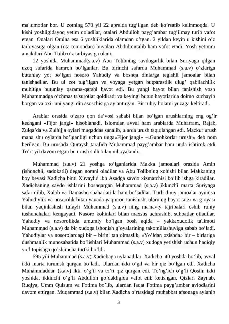 ISLOM DINING VUJUDGA KЕLISHI 3