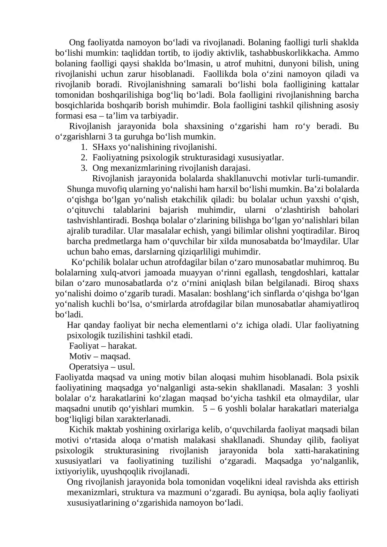 PSIXIK RIVOJLANISH VA UNI DAVRLASHTIRISH MUAMMOSI 3