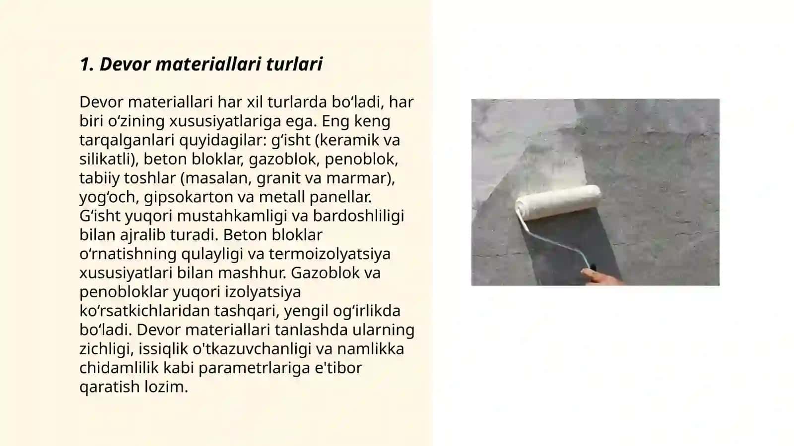 Devor materiallari turlari 3