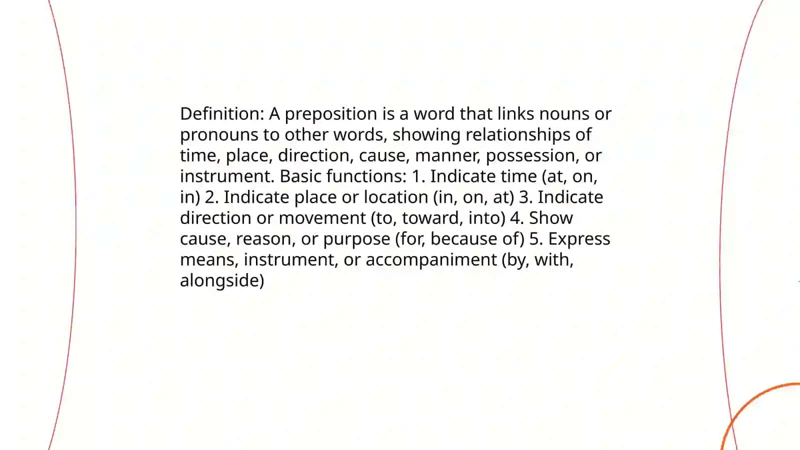 Prepositions and Types 3