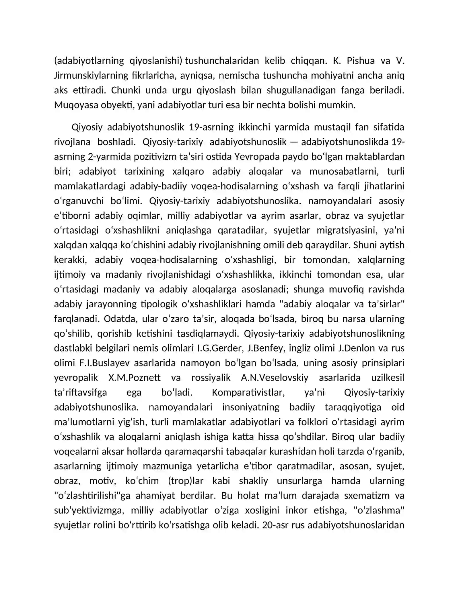 Qiyosiy adabiyotshunoslik shakllanish tarixi, metodologik omillar 3