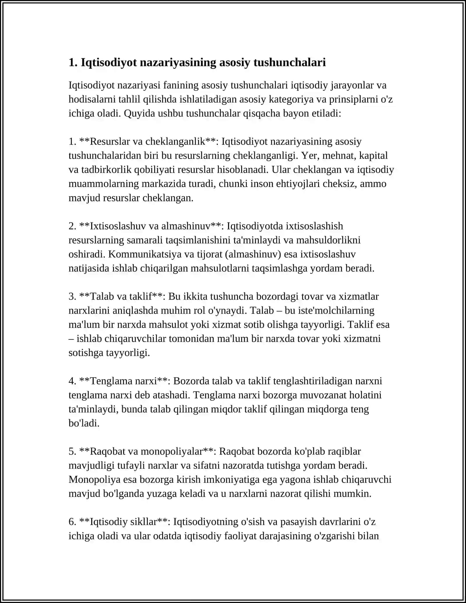 IQTISODIYOT NAZARIYASI FANINING PREDMETI 3