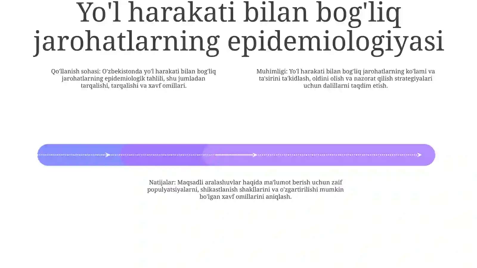Yo‘L – Transport Hodisalari Sababli Yuz Bergan Shikastlanishlar Va Ularning Tibbiy –IjtimoiyQirralari 3