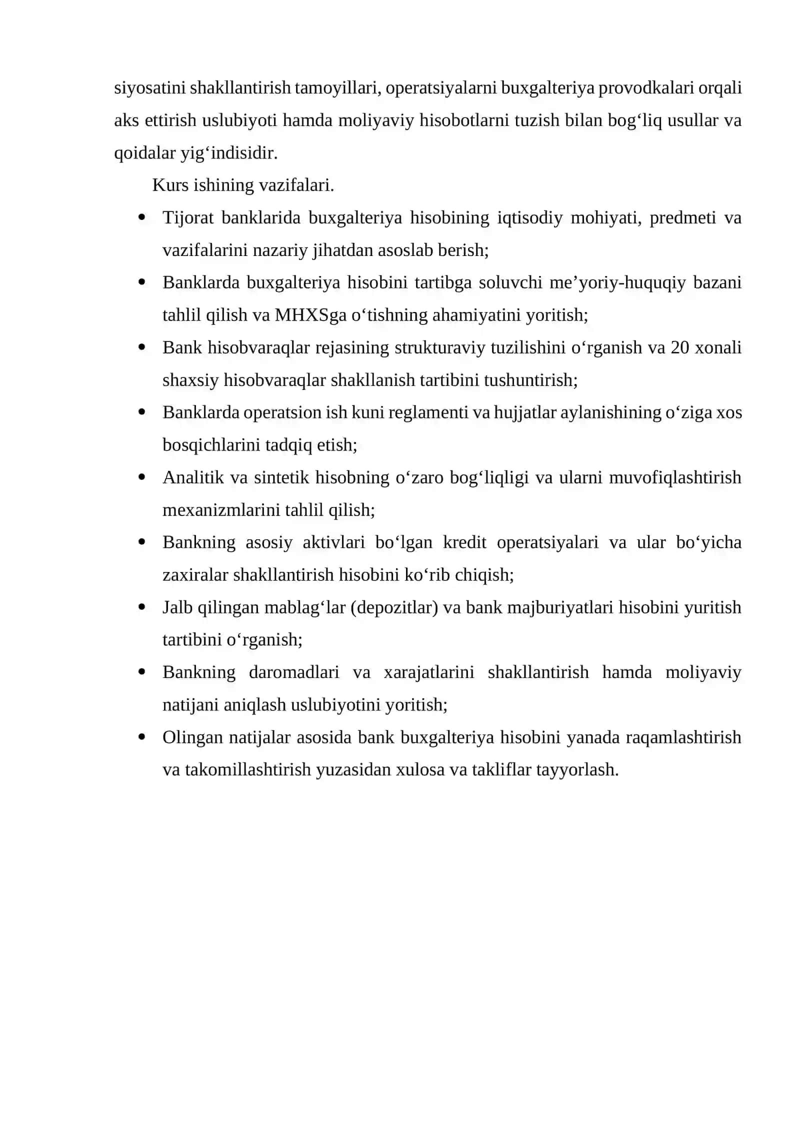 TIJORAT BANKLARIDA BUXGALTERIYA HISOBINI TASHKIL ETISHNING O‘ZIGA XOS JIHATLARI 3